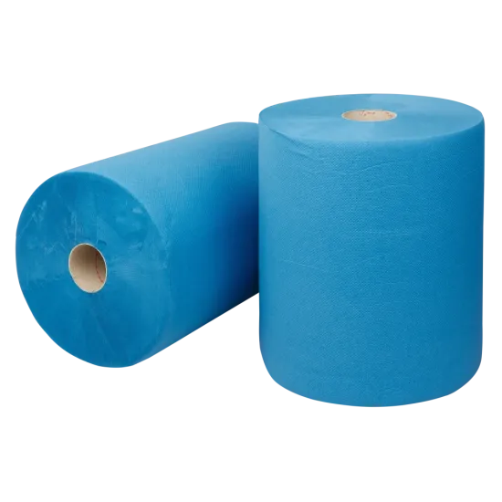 Industriepapier verlijmd 2 laags 37cm blauw 2 x 380m