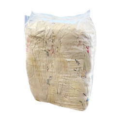 Poetslappen WTRW Wit met Gekleurde Rand | 1 kilo in folie