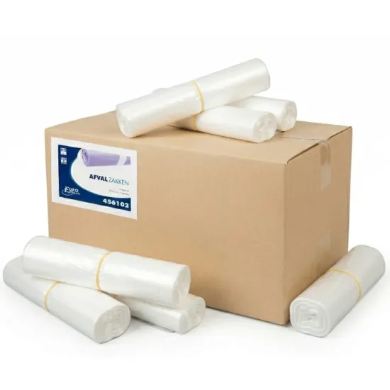 Afvalzakken Pedaalemmerzakken HDPE Transparant 50x55 cm T10 2500 Stuks