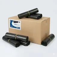 Pedaalemmerzakken HDPE zwart 50 x 55 cm T10my | 50 x 50 zakken