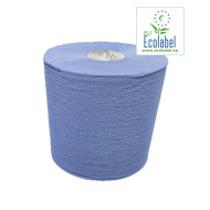 Handdoekrol Midi Centerfeed EU Ecolabel 1 Laags | 19cm | Blauw | 6 Rollen