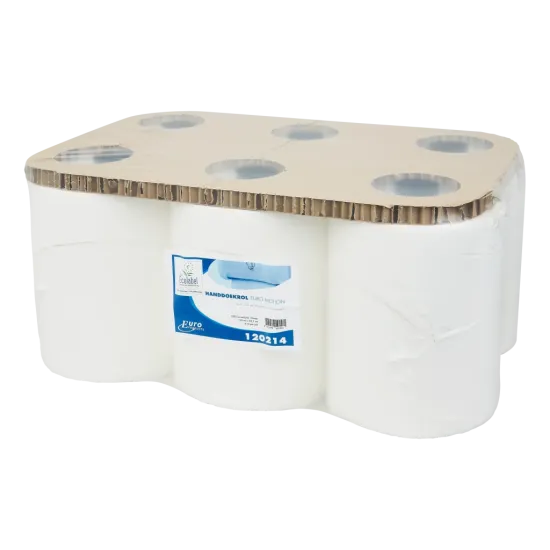 Handdoekrol Euro Mini Motion 2 laags 23cm 140m 6 rollen