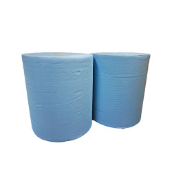 Industriepapier verlijmd Mixed Cellulose | 2 Laags | 37cm | Blauw | 2 x 380 meter
