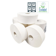 Toiletpapier Maxi Jumbo EU Ecolabel | 2 Laags | 380 Meter op Rol | 336  Rollen per Pallet