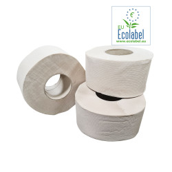 Toiletpapier Mini Jumbo 100% Recycled 2 Laags 130 Meter op Rol | 12 Rollen