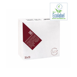 Servetten 1/4 Vouw EU Ecolabel 2 Laags 33 x 33 cm | 36 x 50 Servetten