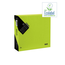 Servetten Lime groen 1/4 Vouw EU Ecolabel 2 Laags 40 x 40 cm | 24 x 50 Servetten