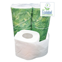 Hotel Toiletpapier Traditioneel EU Ecolabel met Banderol 2 Laags 180 Vel | 24 x 4  Rollen (96 rollen)
